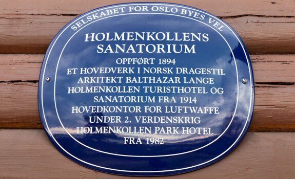 Oslo Byes Vel blå skilt Scandic Holmenkollen Park Hotel