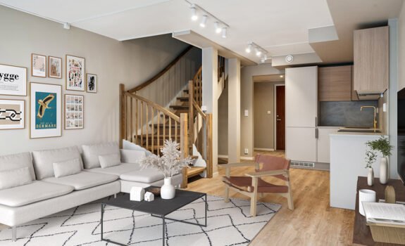 Stue og kjøkkenløsning Professor Dahls gate 18