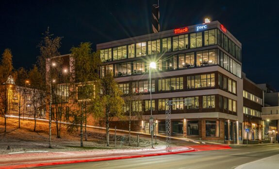 Mack Kulturkvartalet by night Tromsø