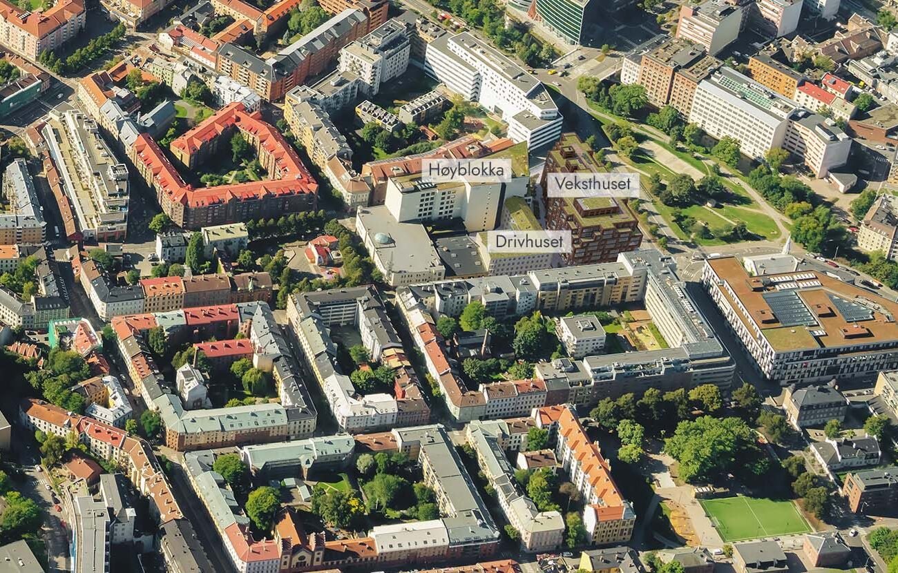 Urtekvartalet flyfoto