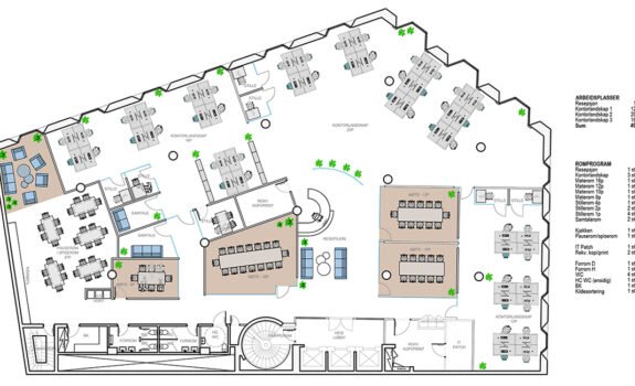 Layouttegning kontor Karl Johans gate 27