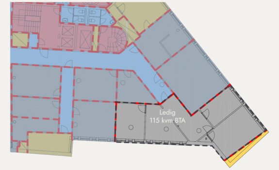 Plantegning kontor Storgata 10B