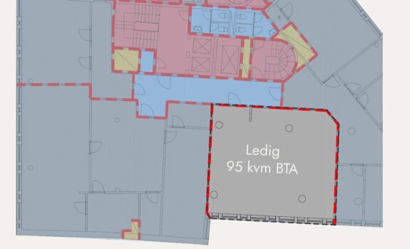 Plantegning kontor Storgata 10B