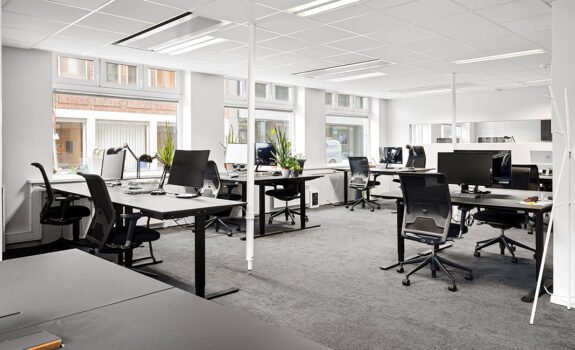 Kontorplasser i åpent landskap
